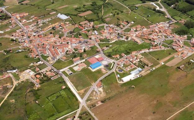 Imagen aérea de Sariegos, población más rica de León.