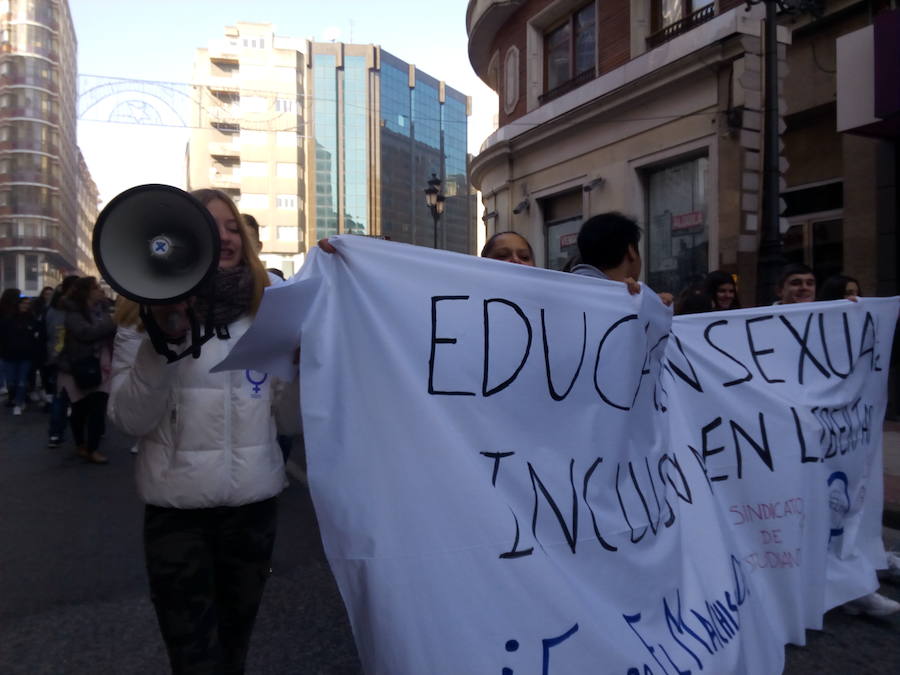 Fotos: Manifestación de estudiantes en Ponferrada