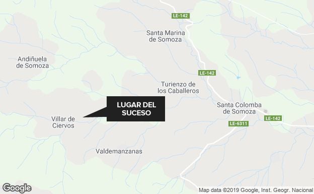 Localización del lugar del accidente.