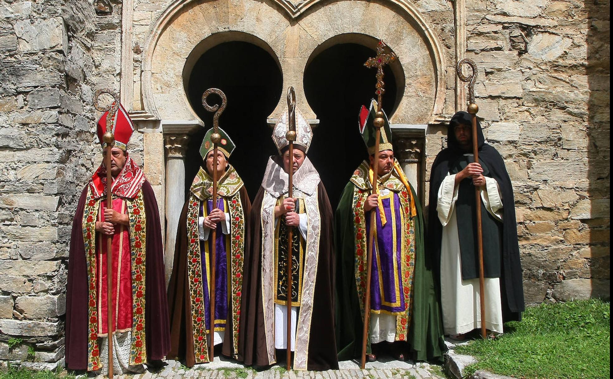 Recreación de la entrega de la Cruz de Peñalba.