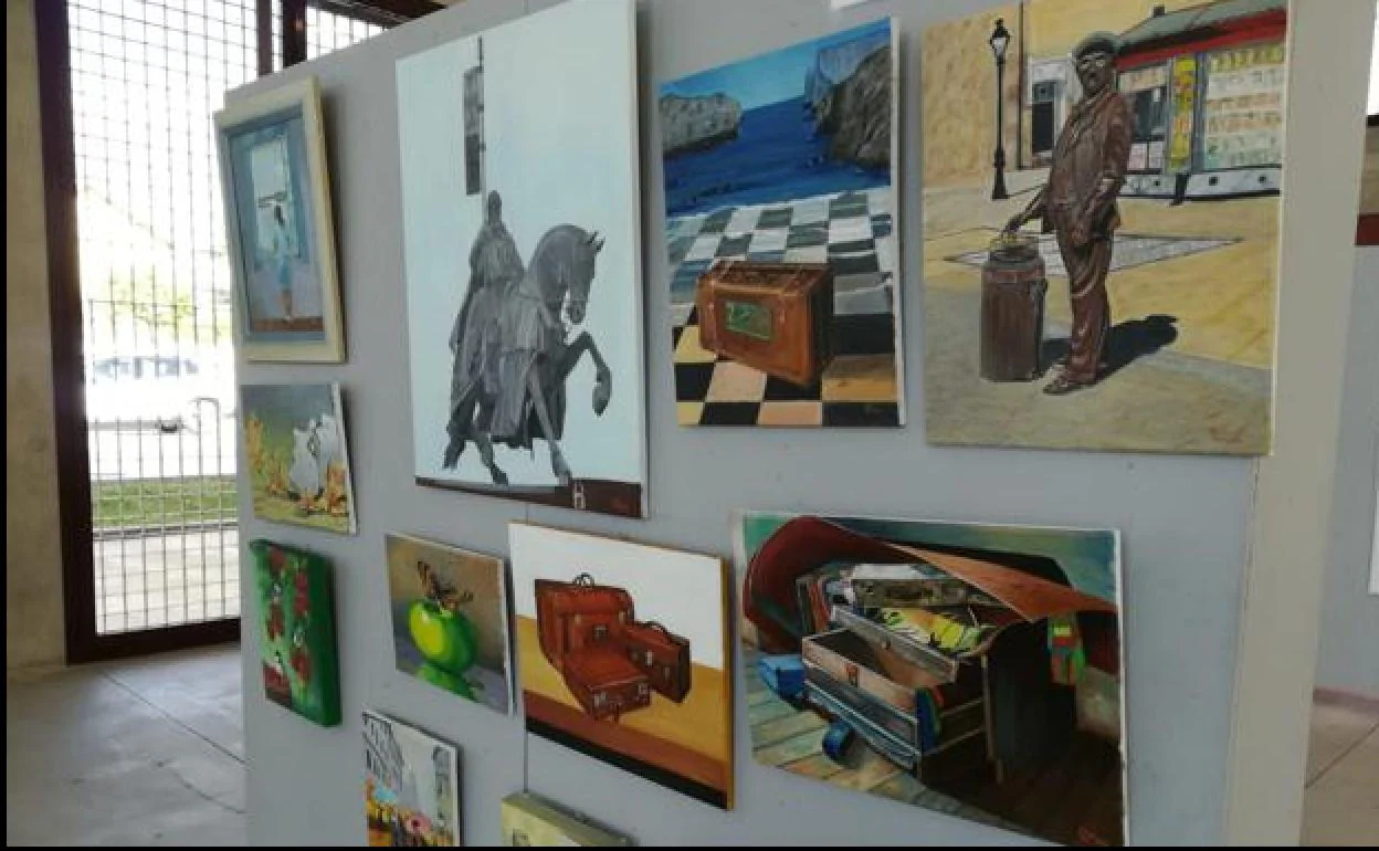 Estación Arte acoge la muestra de la Asociación de Pintores del Bierzo por las fiestas de La Encina
