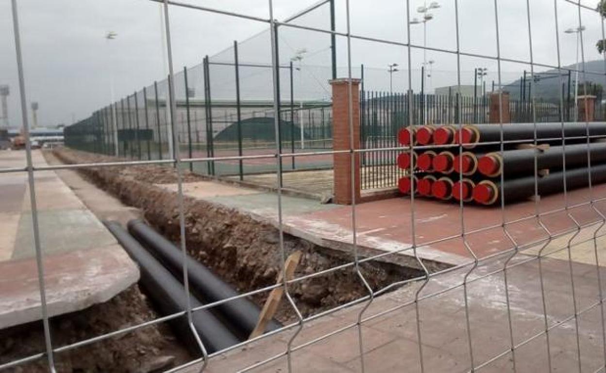 Imagen de las tuberías de la instalación.