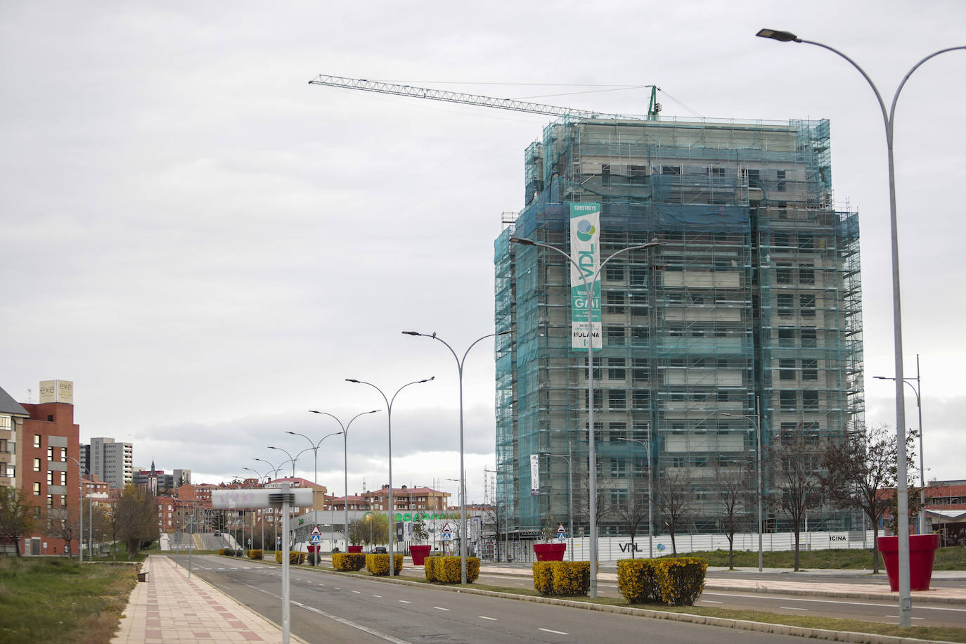Obras paradas en León capital.