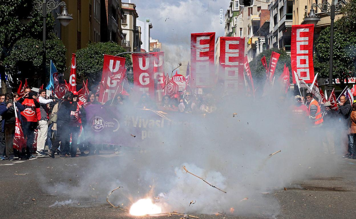 Imagen del inicio de la manifestación del 1 de mayo de 2019.