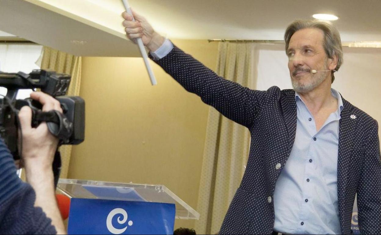 Pedro Muñoz, durante un acto de su formación política.