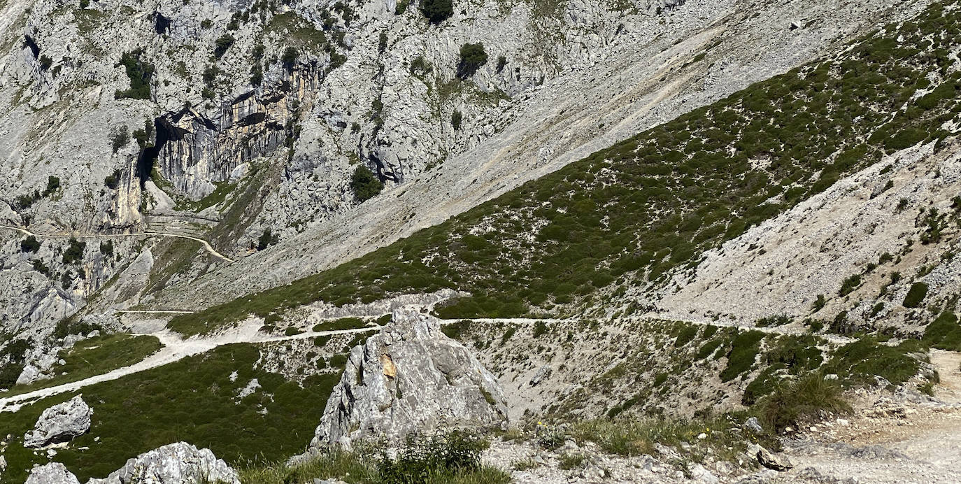 Los aficionados al senderismo han estrenado el verano y la nueva normalidad con un espléndido día para adentrarse en la montaña. El Urriellu, en los Picos de Europa, ha sido el telón de fondo mara muchos de los amantes de este deporte que ha acudido a realizar la popular Ruta del Cares. Poco a poco, el sendero va recuperando su afluencia habitual. 