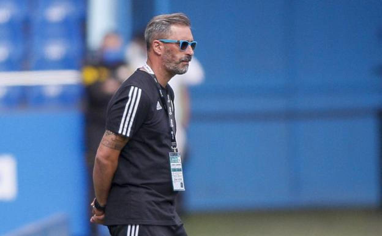 Bolo, durante un partido de la Ponferradina.