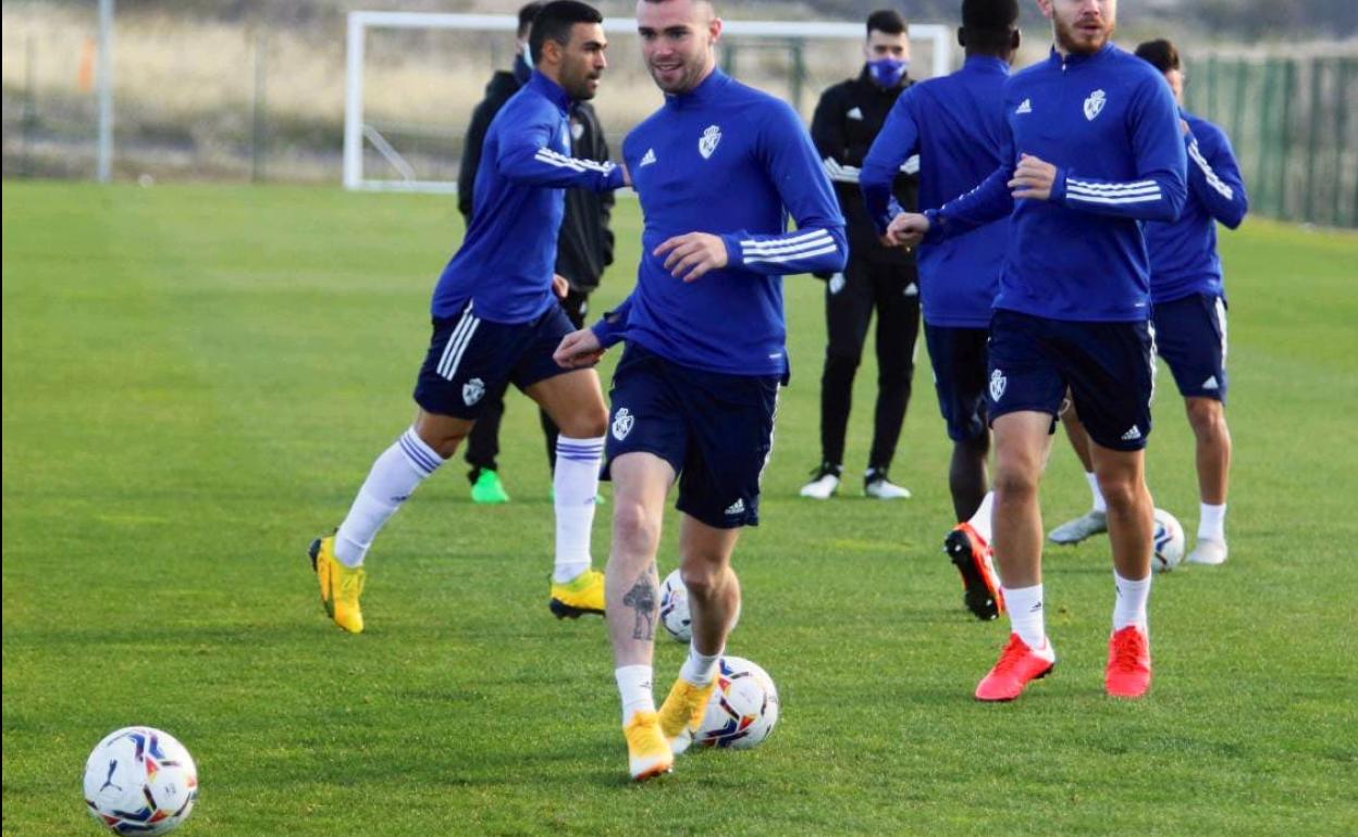 Entrenamiento de este lunes de la Deportiva.