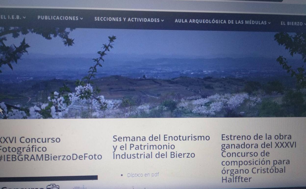Imagen de la nueva web del IEB.