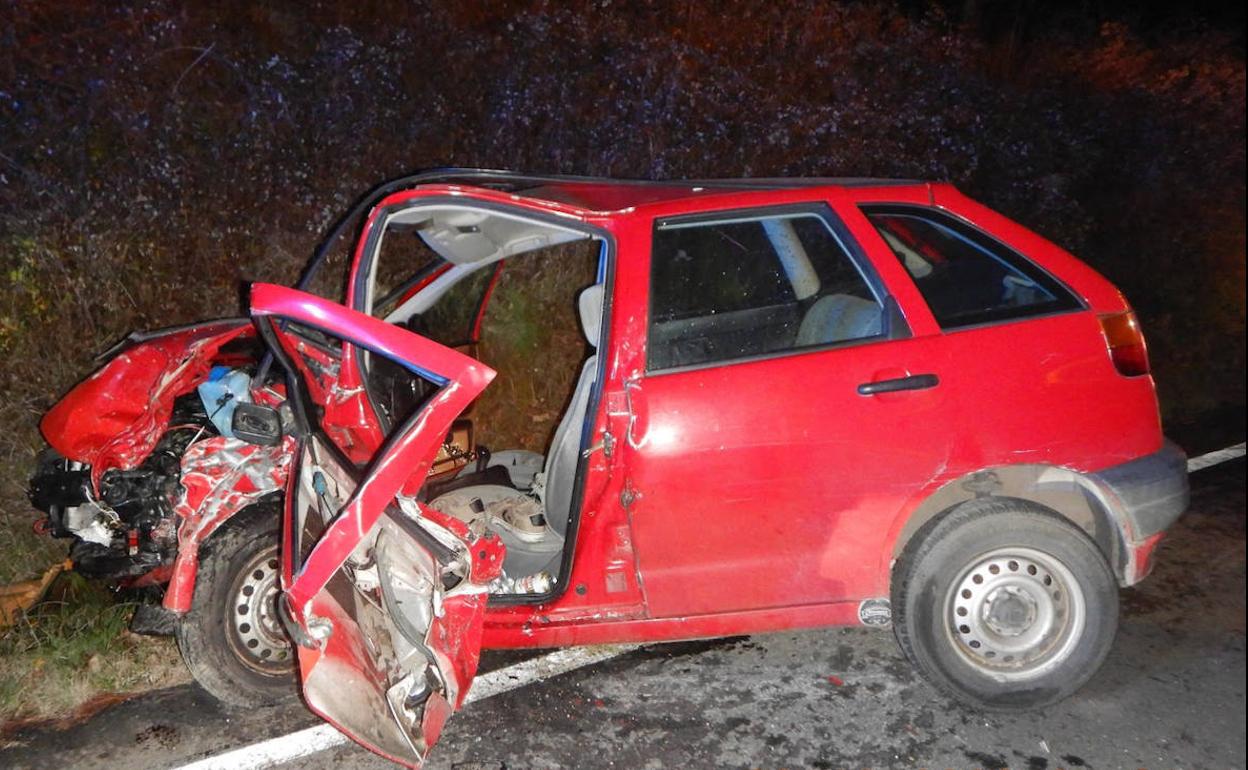 Imagen del vehículo siniestrado.