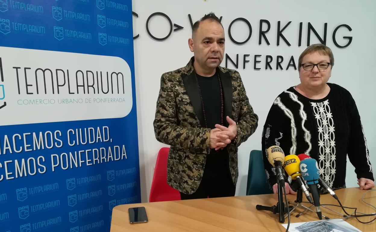 El presidente de Templarium, Felipe Álvarez, junto a la vicepresidenta, Mari Carmen Gancedo. 