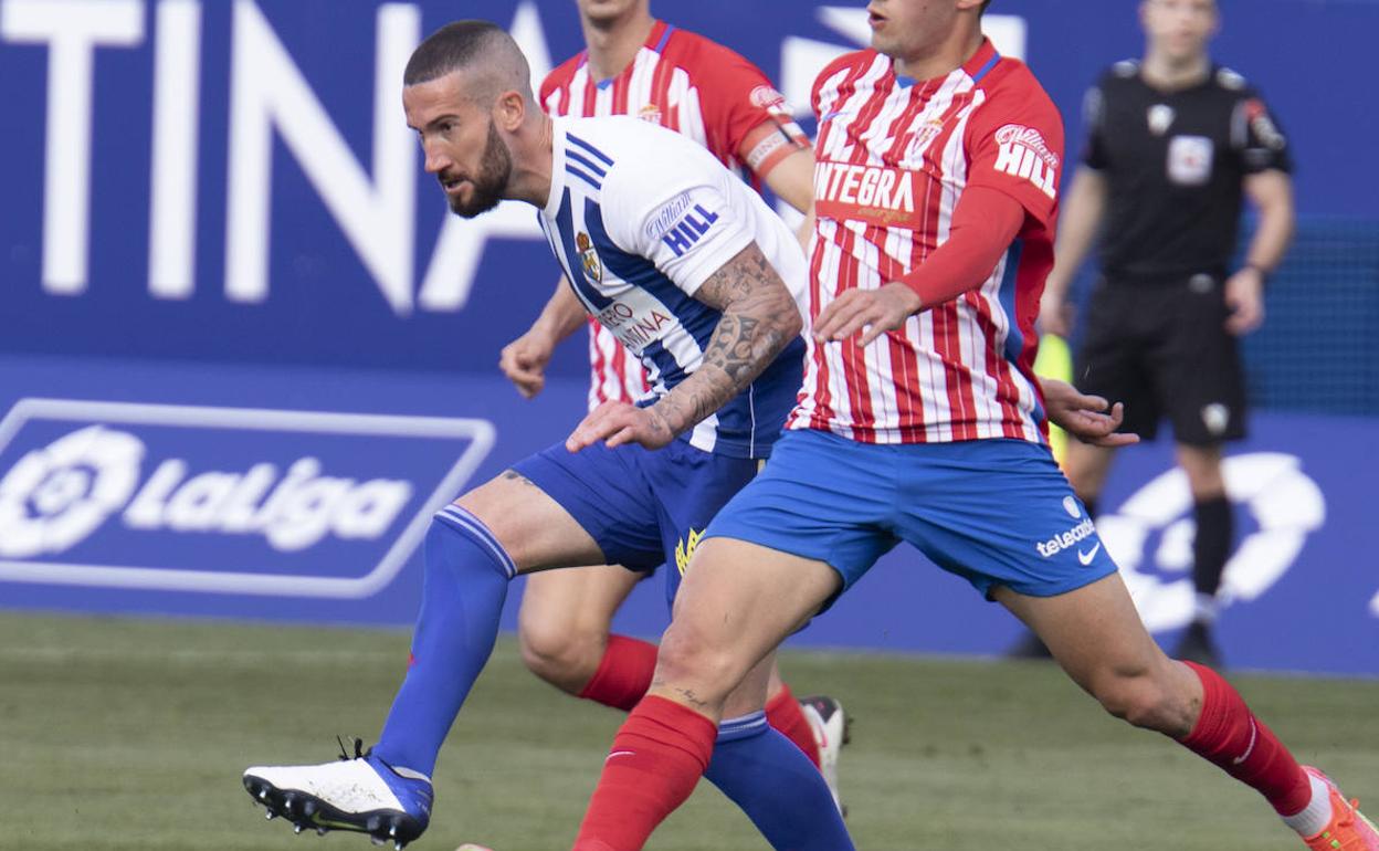 Sielva, en el partido ante el Sporting.