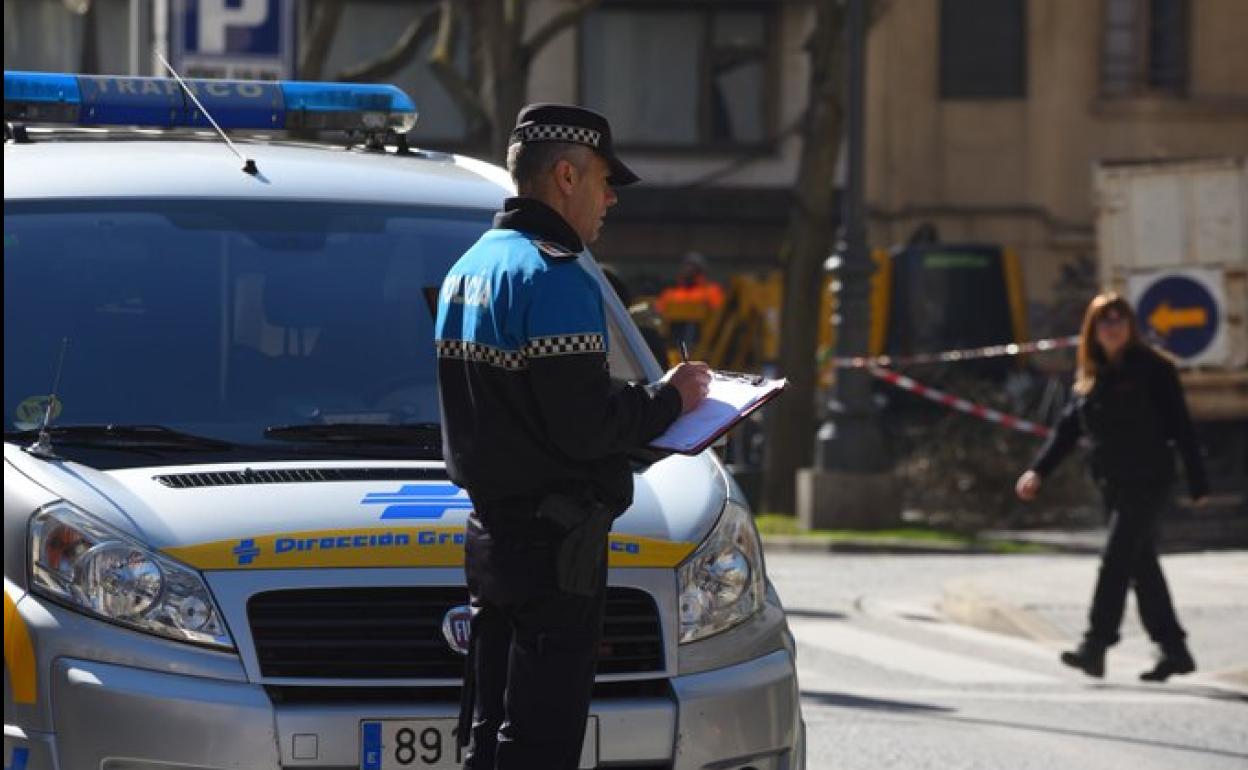 Control de la Policía Municipal de Ponferrada.