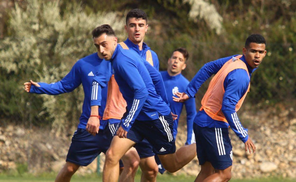 Entrenamiento de la Ponferradina durante esta semana.