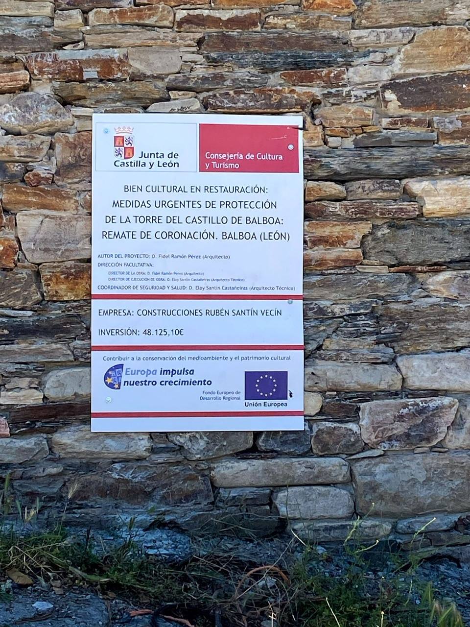 Fotos: Protección de la torre del castillo de Balboa