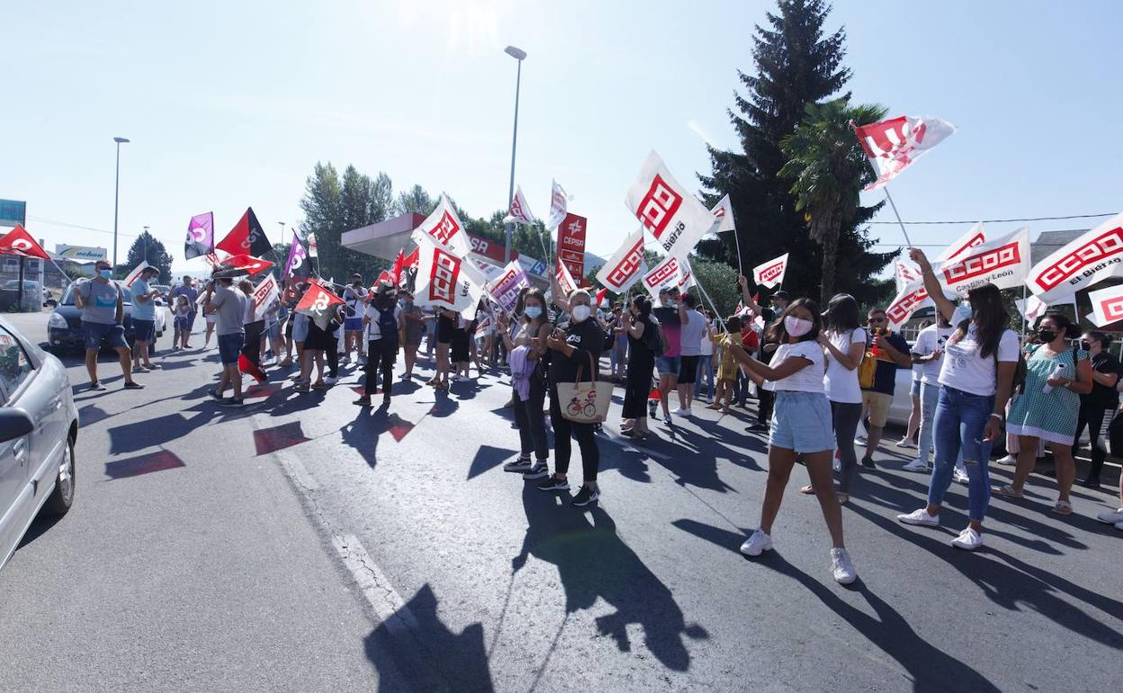 Concentración de los trabajadores de LM.