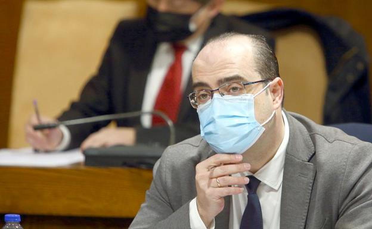 Marco Morala, durante un pleno del Ayuntamiento de Ponferrada.