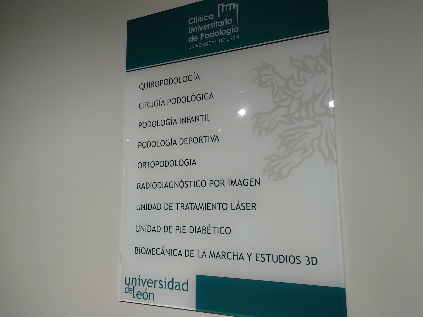 Clínica Universitaria de Podología de la ULE en el Campus de Ponferrada.