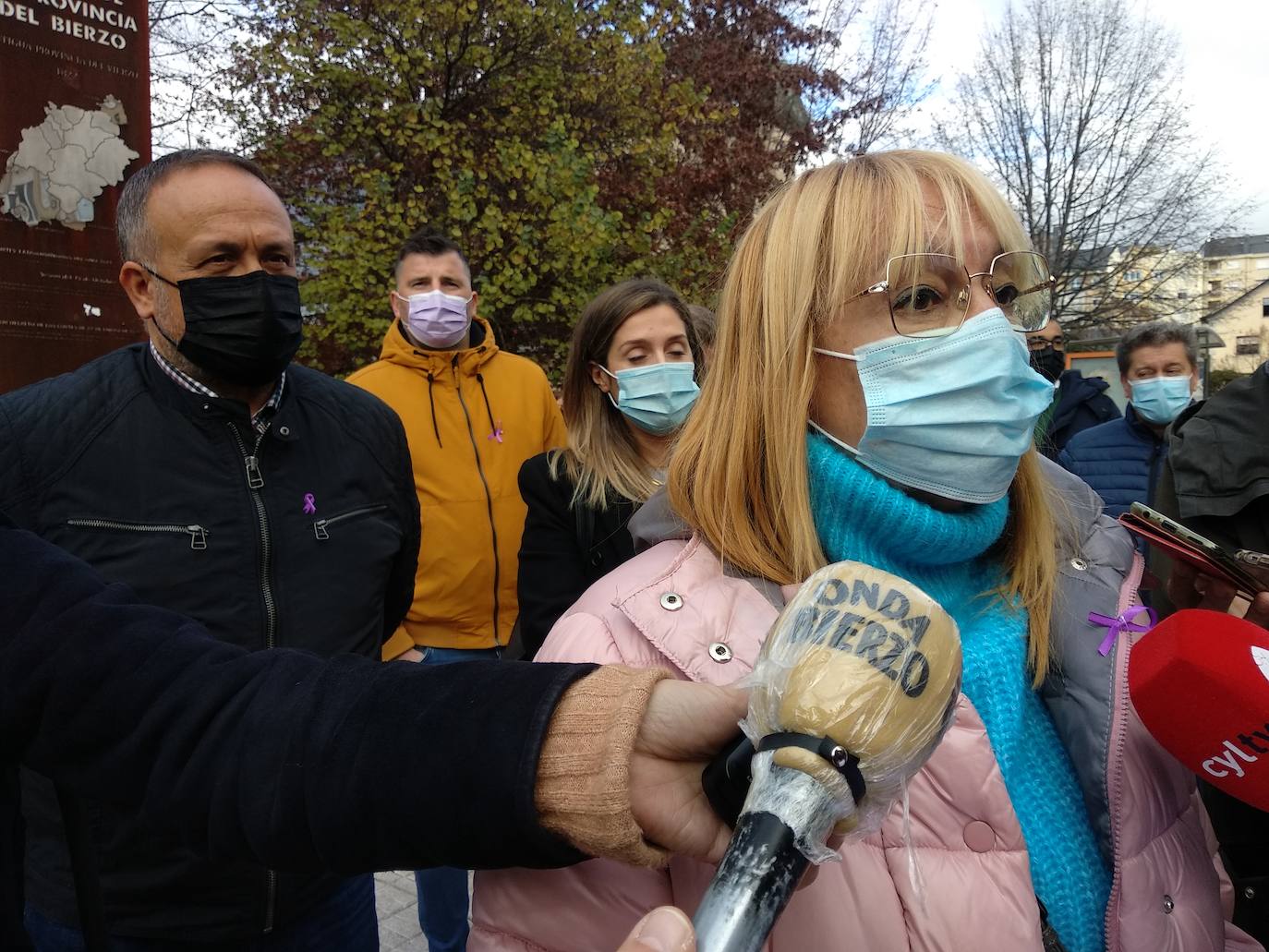 Concentración del Consejo Comarcal contra la violencia de género.