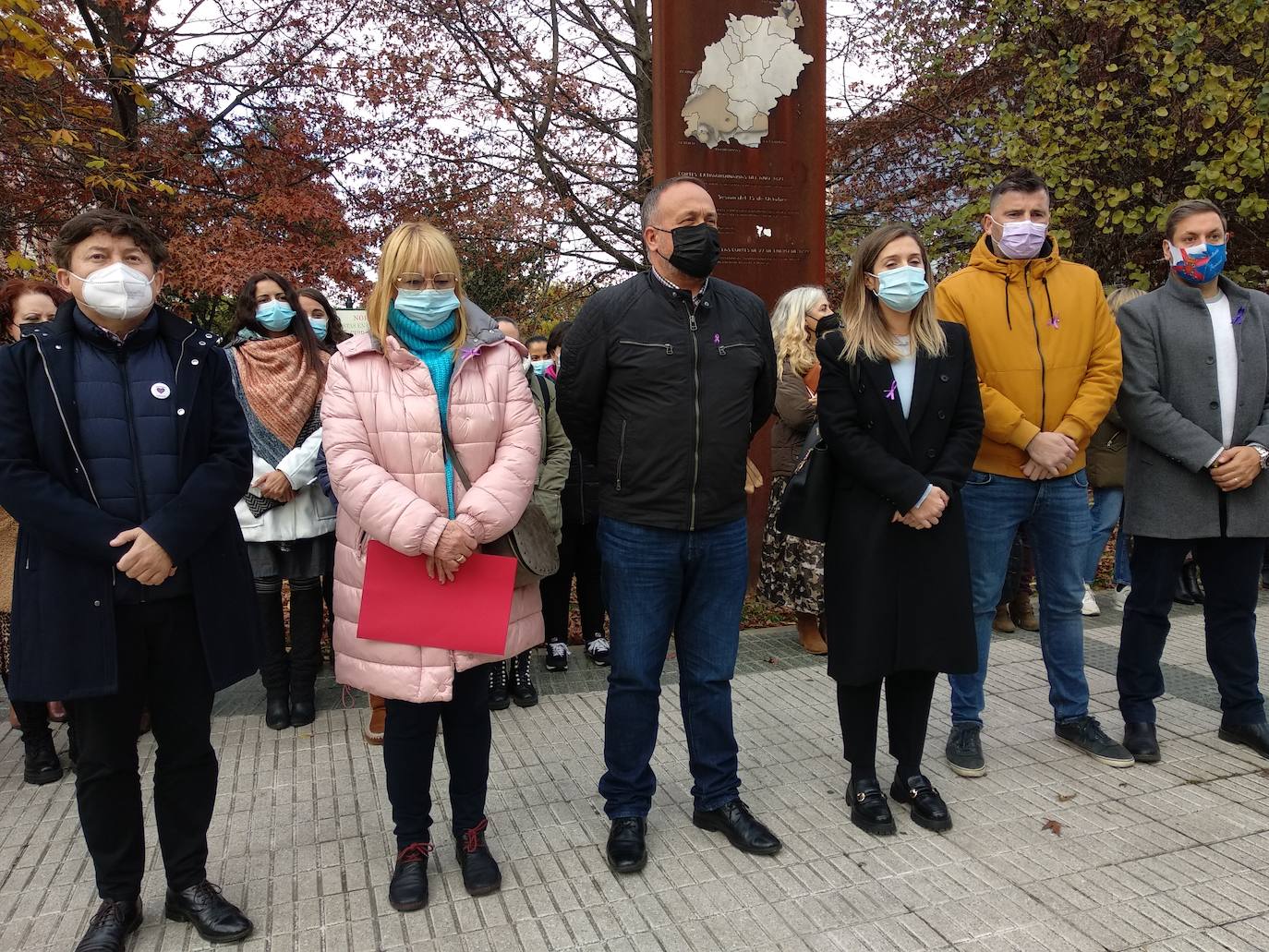 Concentración del Consejo Comarcal contra la violencia de género.