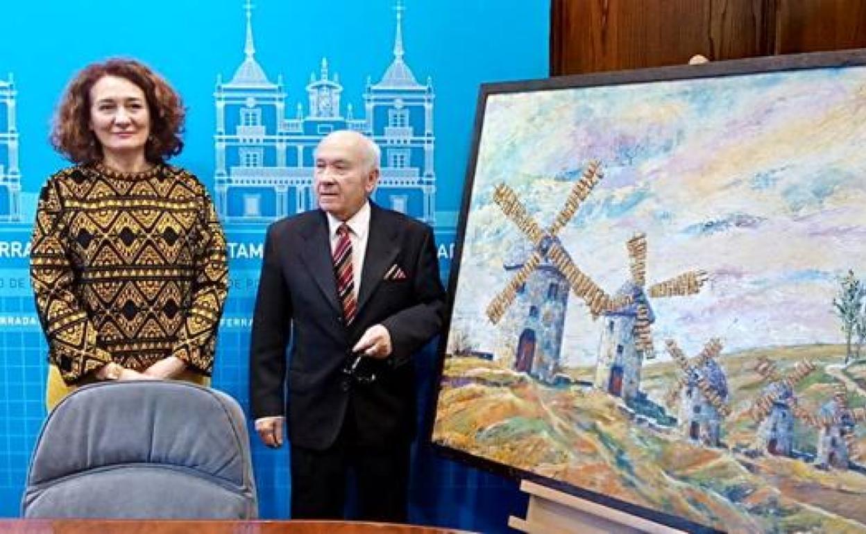Imagen de archivo de Lupy con la entonces alcaldesa de Ponferrada, Gloria Fernández.