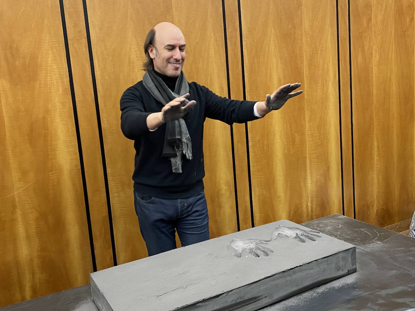 Fotos: Carlos Núñez &#039;deja huella&#039; en Ponferrada