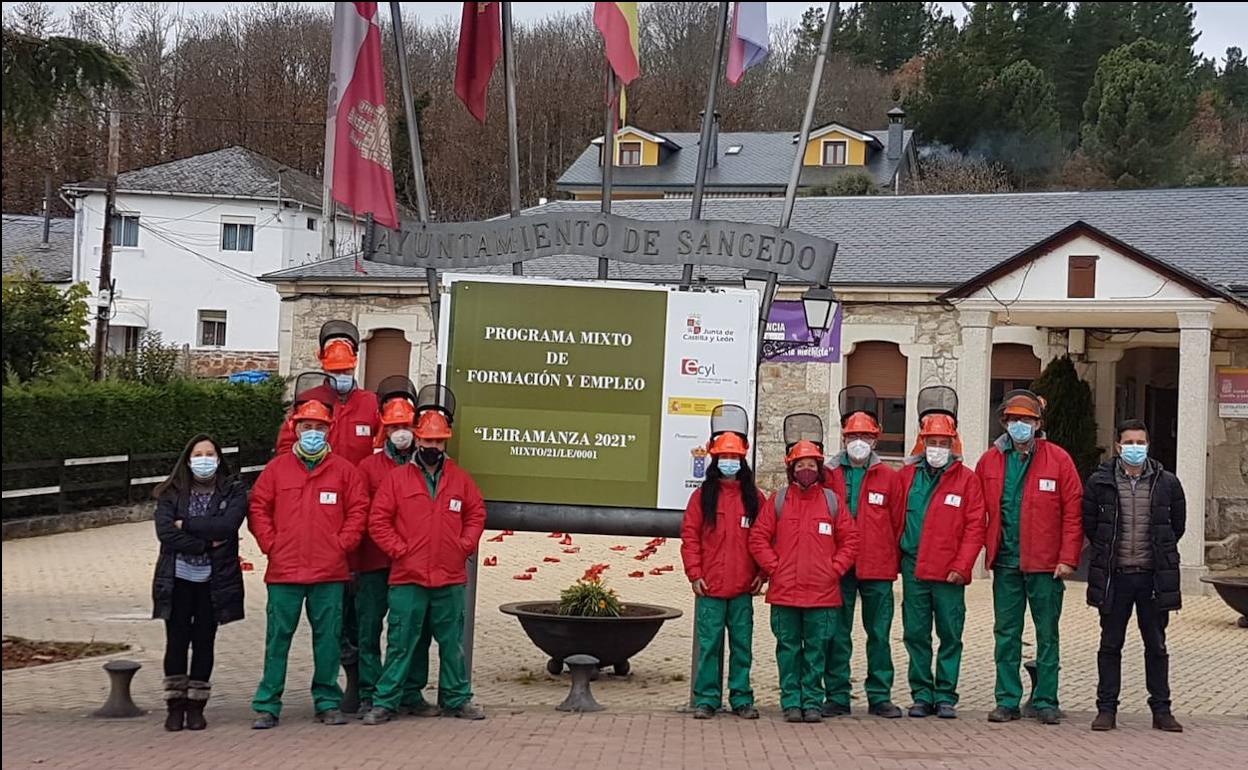 Sancedo forma a ocho desempleados en trabajos forestales y jardinería