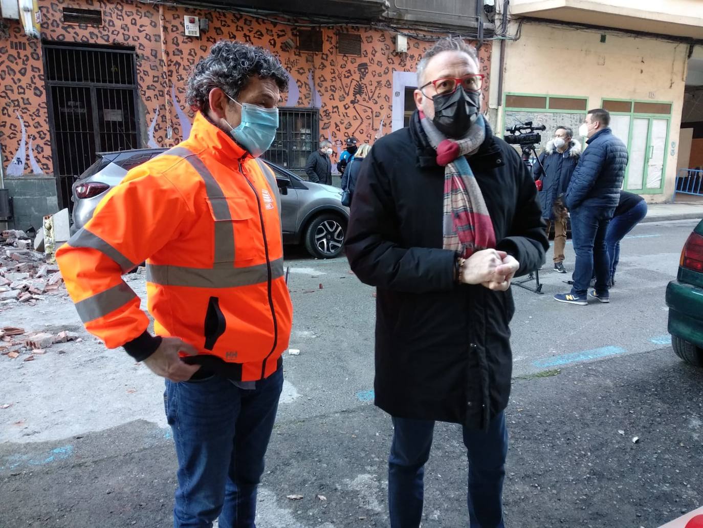 Exploción intencionada en un edificio de la calle Alcón de Ponferrada.