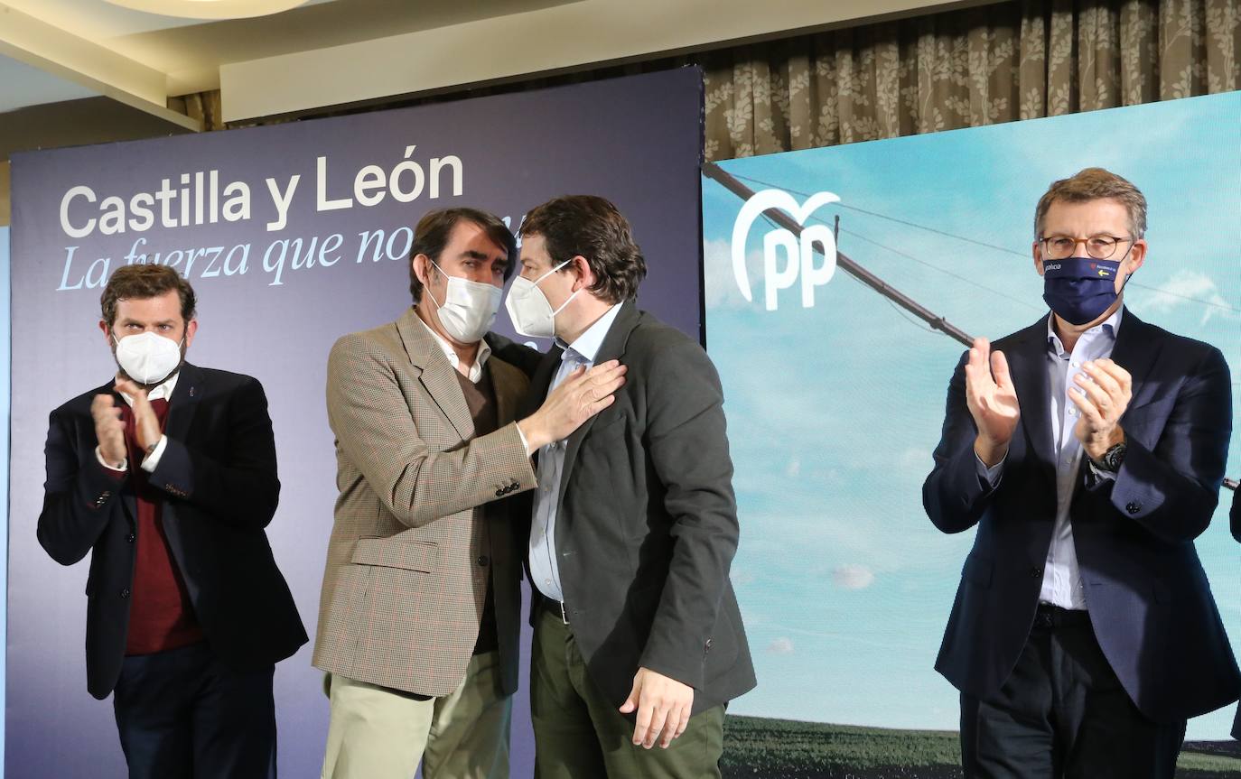 Alfonso Fernández Mañueco y Alberto Núñez Feijóo en Ponferrada.