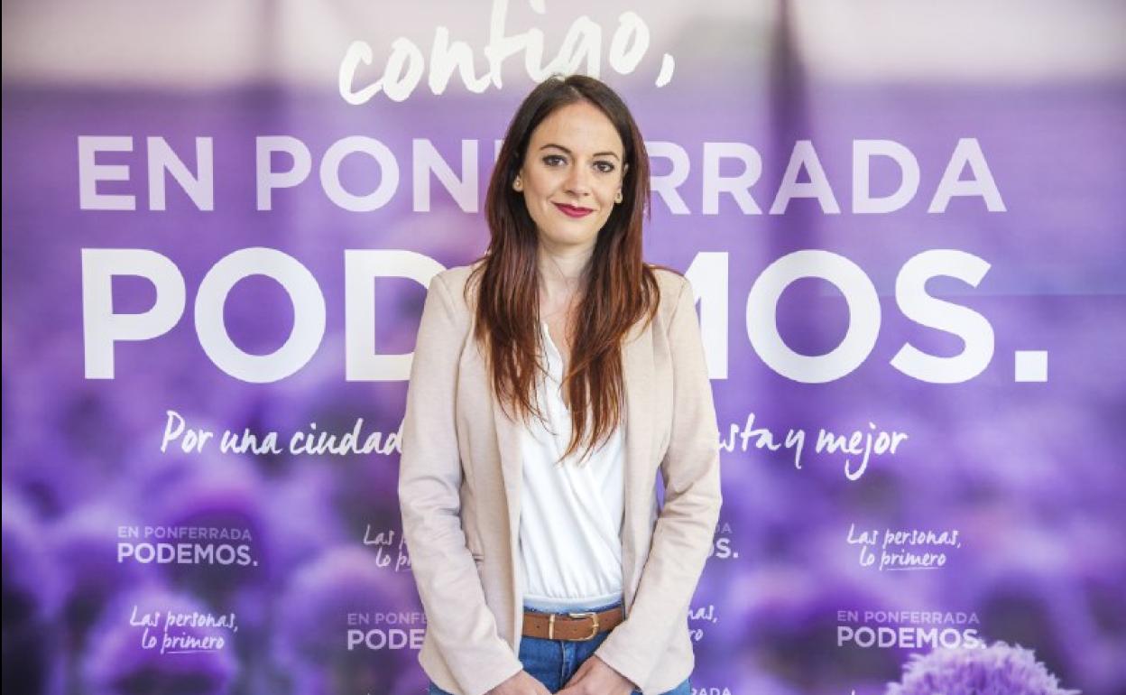 La portavoz de Podemos en Ponferrada, Lorena González.