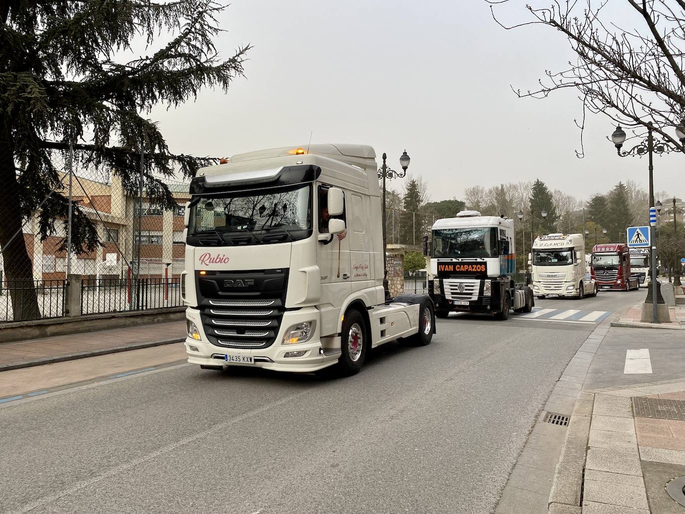 Fotos: Caravana de camiones en Ponferrada