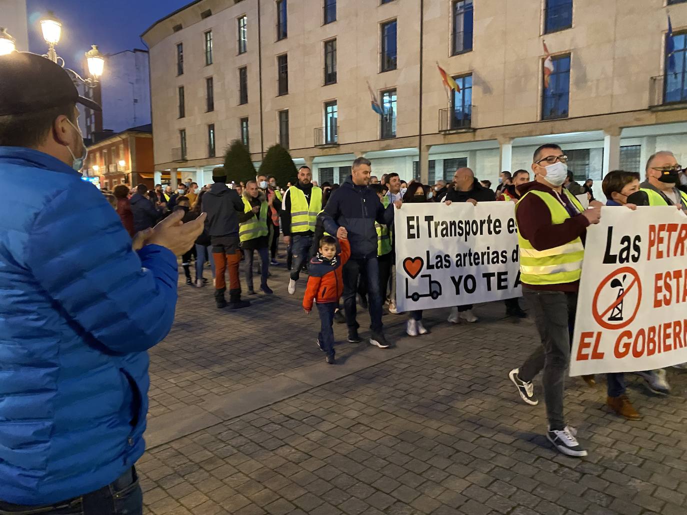 Fotos: Concentración de transportistas en Ponferrada