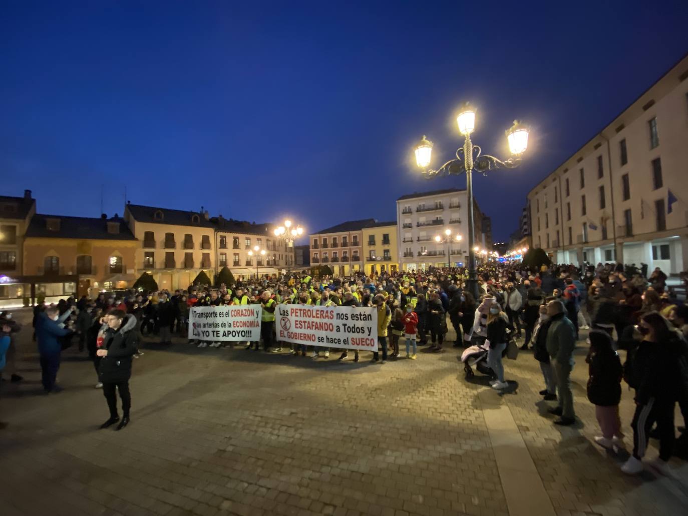 Fotos: Concentración de transportistas en Ponferrada