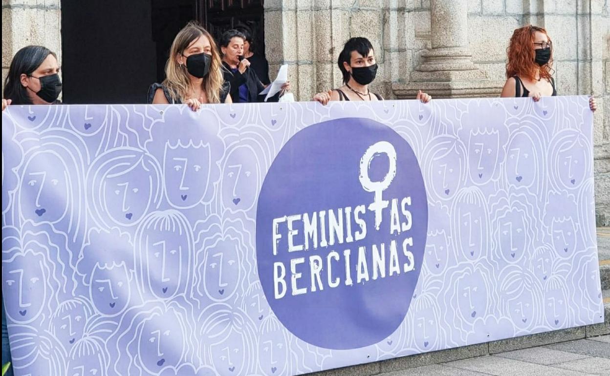 Imagen de archivo de una protesta de la asociación Feministas Bercianas en Ponferrada.