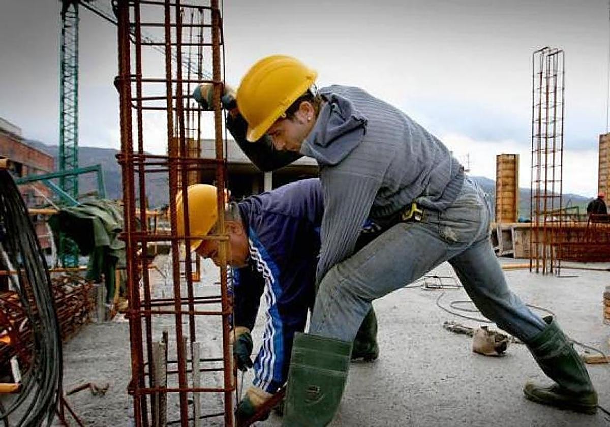 Trabajadores de la construcción.
