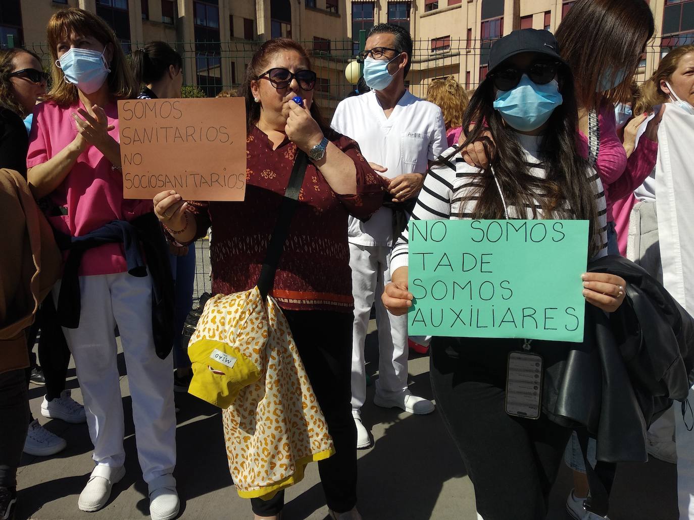 Protesta de los auxiliares de enfermería en Ponferrada