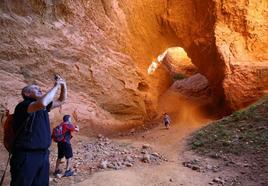 Visitantes en Las Médulas.