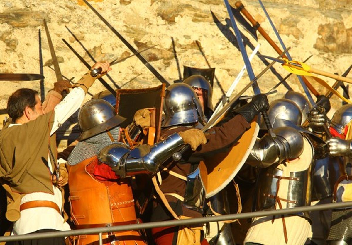 Recreación de la Batalla de los Irmandiños en el Castillo de los Templarios de Ponferrada.