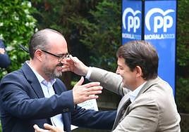 Morala junto a Mañueco en un mitin en Ponferrada.