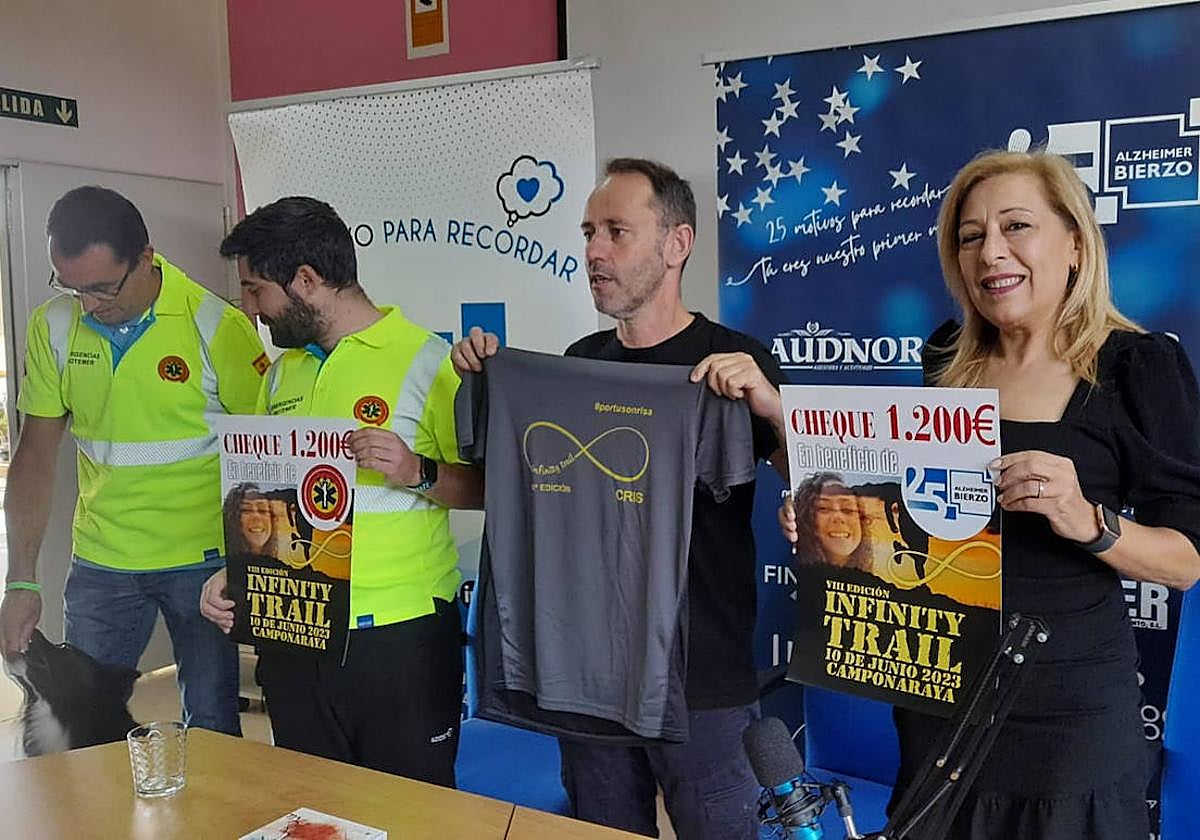 Entrega de la recaudación de la Infinity Trail a Protemer y AFA Bierzo.