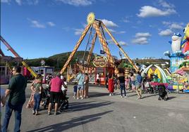 Recinto ferial de Ponferrada durante las fiestas de la Encina.