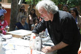 Gerardo Queipo en un workshop de la Fundación Sanskriti Kenda de Delhi (India)