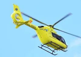 El herido fue trasladado en helicóptero medicalizado al Complejo Asistencial de León.
