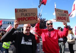 Protesta de los trabajadores de Teleperformance en Ponferrada, en una imagen de archivo.