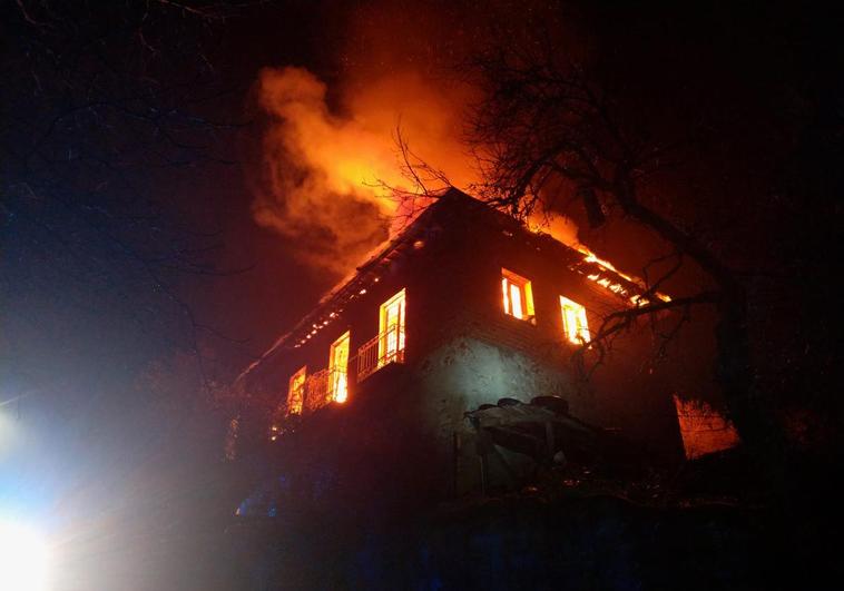 Incendio en un albergue de Pieros