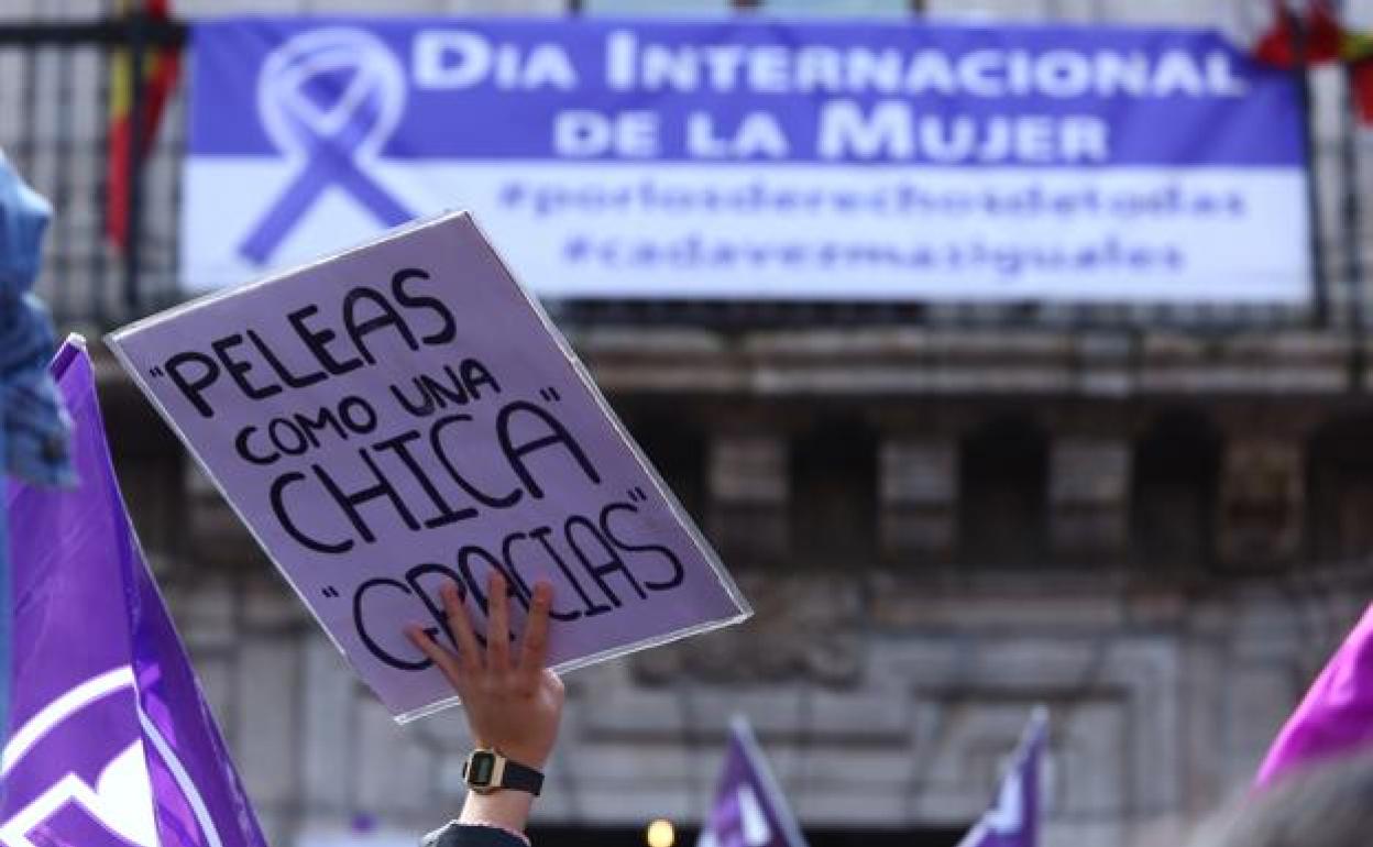 Imagen de archivo de la manifestación del 8M en Ponferrada.