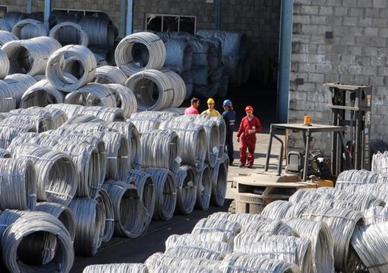 Planta de Aceros Roldán en el polígono industrial de Santo Tomás de las Ollas en Ponferrada.