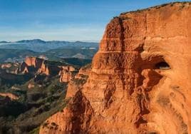 Vista del paraje aurífero de Las Médulas en El Bierzo.