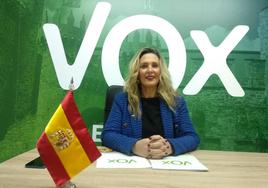 La concejala de Vox en el Ayuntamiento de Ponferrada, Patricia González, durante la entrevista.