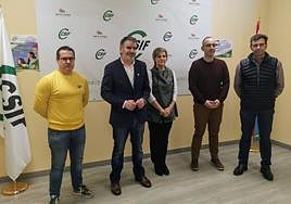 El presidente autonómico de Csif, Benjamín Castro, participó en la jornada de trabajo desarrollada en la sede del sindicato en Ponferrada.